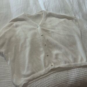 White Button-Up Cardigan